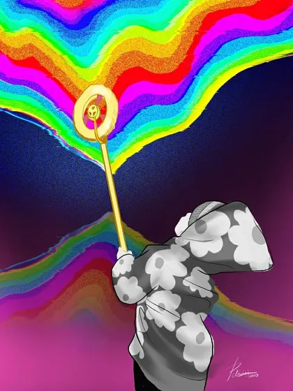 A duplicate of the imaginative 'Creativity' digital painting.