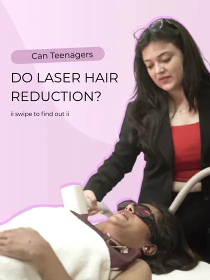 Can teenagers get laser hair reduction? Swipe to find out the truth about timing, safety, and how we guide both parents and teens through the process.