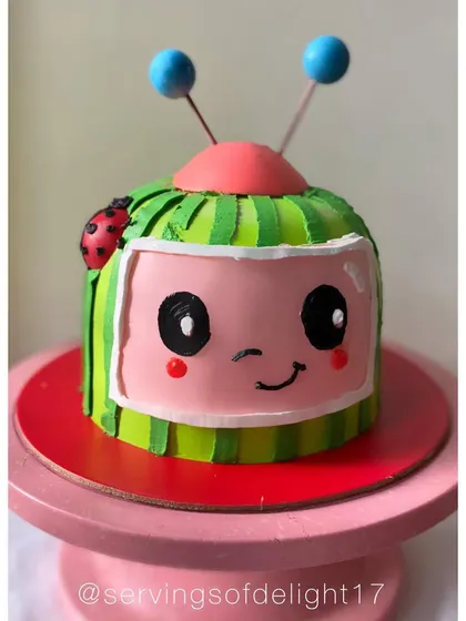 How cute is this Cocomelon cake? I loved making this themed cake for a little one's birthday.
