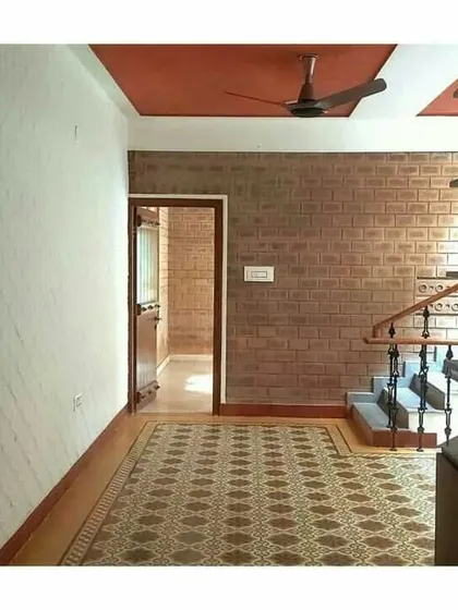 A duplicate of the interior with patterned tiles.