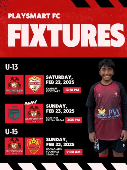 A weekend of compelling football awaits. Fixture list for our U-13 and U-15 teams.