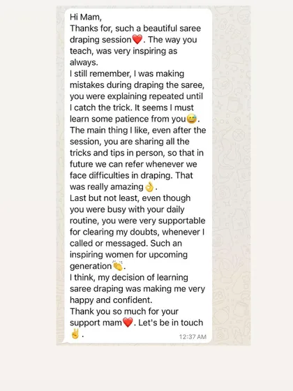 This student remembers the mistakes she made and how I repeatedly explained the trick until she got it. She also appreciates the after-session support I provide.