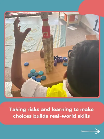 Taking risks, like figuring out how high to stack a tower before it topples, is a crucial part of learning. Free play provides a safe space for children to experiment, make choices, and learn from the results, building real-world problem-solving skills and resilience.
