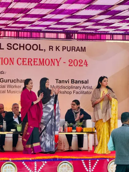 A candid moment on stage at my old school. Walking back into the place where it all started was a truly magical and nostalgic experience.
