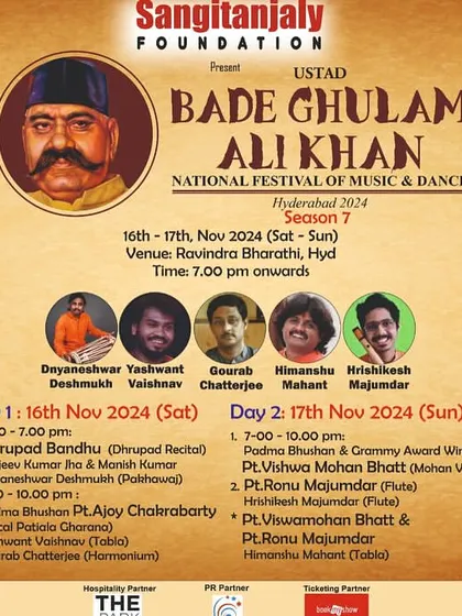 A gallery of posters from various concerts and festivals I've been a part of. This includes events like the Saptak Festival, Vasantotsav, Dover Lane Music Conference, and tours across the UK and USA.