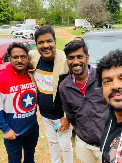 Another selfie from the Star Suvarna shoot with the talented team. Behind the scenes moments are just as fun as what you see on screen.