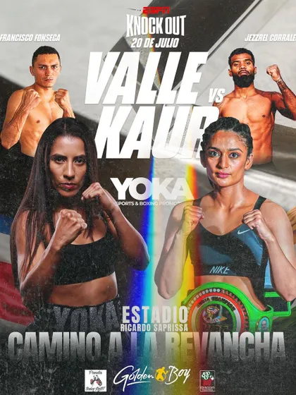 Our female fighter, ranked #1 in India, facing the #2 ranked fighter in the world in Costa Rica for a major title.
