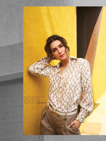 A duplicate of image 79, this portrait of Kriti Sanon for Grazia India demonstrates the beautiful interplay between fashion, light, and our unique architecture.