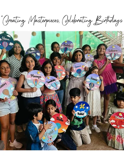 Creating masterpieces and celebrating birthdays, that's what we do best. This group of friends had a blast painting personalized plates with hot air balloon themes, and the results are just beautiful.