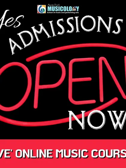 Admissions are now open for our award-winning live online music courses. Learn from the comfort of your home, with classes available for all age groups.