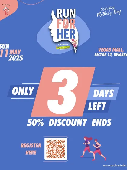 Only 3 days left until the 50% discount for Run For Her ends.