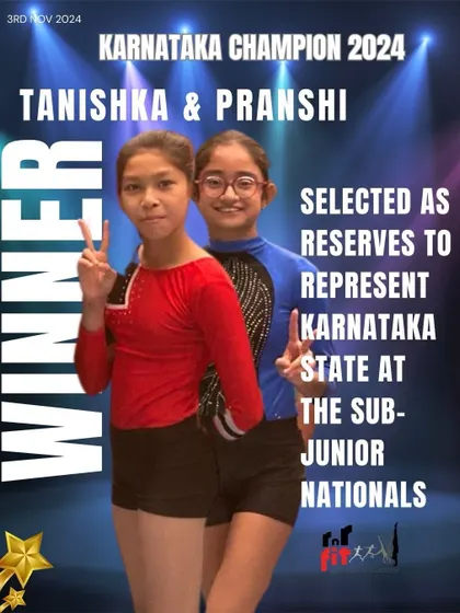 A tough selection process for the sub-junior nationals, but our gymnasts showed incredible spirit. We are proud to have had three athletes make the Karnataka team, a testament to our program's depth.