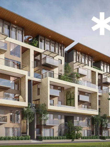 The SBR Earth and Sky project, which won the 'Times Business Award' for Best Luxury Project. This low-rise development celebrates the connection to nature with duplex apartments and double-height green balconies.
