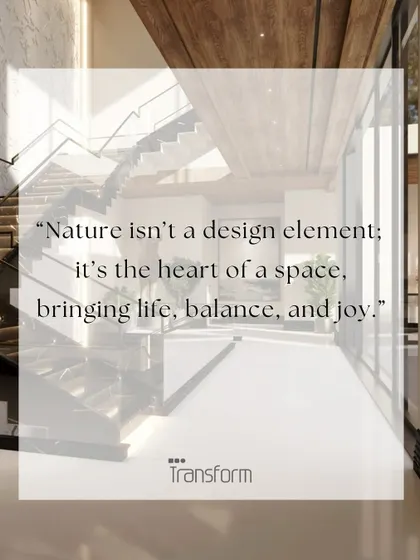 Nature is not a design element; it is the heart of a space. Integrating nature brings life, balance, and joy into the environments we create.