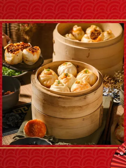 Our exquisite selection of dim sum. Served in traditional bamboo steamers, these steamed and fried dumplings are a taste of culinary delight and a favorite at any celebration.