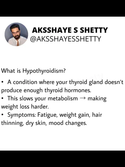 What is hypothyroidism? It's a condition where your thyroid doesn't produce enough hormones, which slows your metabolism and makes weight loss harder. Common symptoms include fatigue, weight gain, and hair thinning.