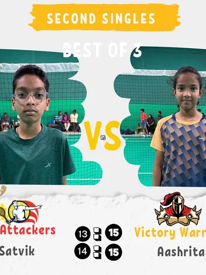 A very close Second Singles match from Day 3. The Victory Warriors take the win in two tight sets.