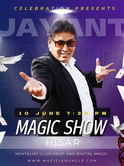 Announcing my show in Hisar, Haryana. I am proud to be a magician who performs across the country, making every event a magical one.