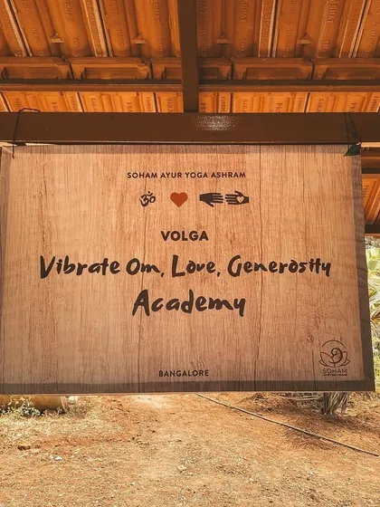 Our sign says it all: Vibrate Om, Love, Generosity. This is the guiding principle of our academy. We are a sanctuary that nurtures the body, mind, and spirit through the authentic practice of yoga.