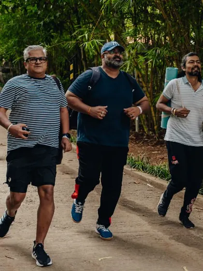 Even founders need to step off the hustle treadmill. Here they are enjoying a morning run during their retreat at Aura by Area 83.