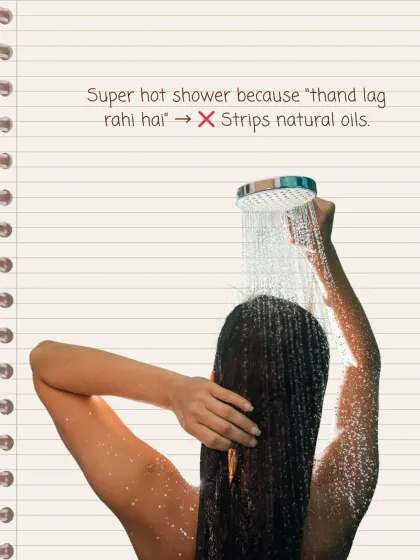 That super hot shower might feel good when it's cold, but it strips your skin of its natural oils, leaving it dry, tight, and irritated. It's one of the biggest culprits of dry winter skin.