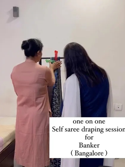A banker from Bangalore learning self saree draping. My classes are for women from all walks of life who want to embrace this part of our culture.