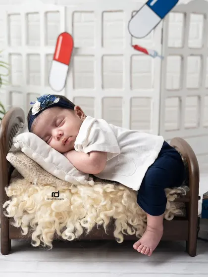 After a long shift, Dr. Baby is taking a well-deserved nap.
