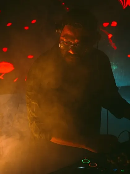 A moment of pure energy at Masala House, with the lights and smoke creating a dramatic effect.