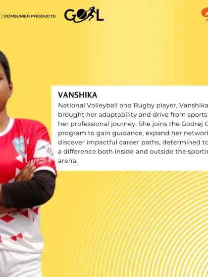 Meet Vanshika, a National Volleyball and Rugby player. She joins the GOAL program to gain guidance and discover impactful career paths, determined to make a difference both inside and outside the sporting arena.