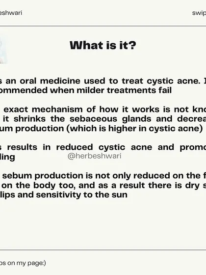An infographic series on Isotretinoin for acne. As a nutritionist, I share my thoughts on its known side effects, like pregnancy risks and sun sensitivity, and why I believe addressing the root cause of acne is a better long-term strategy than suppressing a natural function of the skin.