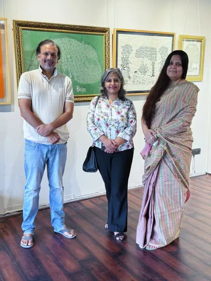 Our IFTD Director, Dr. Indu Gupta, with the founders of Craft Village, Ms. Iti Tyagi and Mr. Somesh Singh, fostering industry collaborations.