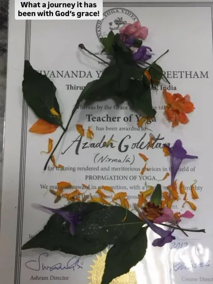 The culmination of a profound journey. This certificate represents not just the completion of a Teacher Training Course, but a deep personal transformation and the beginning of a new chapter.