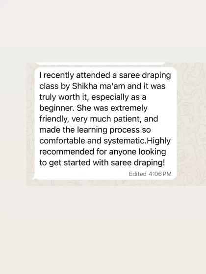 This student, a beginner, found my class extremely friendly and systematic. I believe in making the learning process comfortable for everyone.