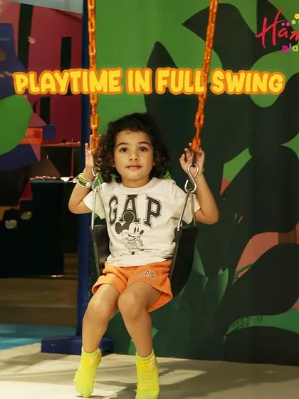 Playtime is in full swing here! My indoor swings are a safe and fun attraction, perfect for a moment of calm in a day full of adventure.