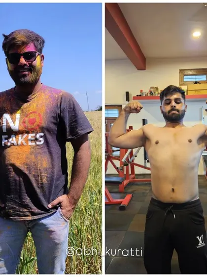 This picture shows the start and the progress. Anurag's story is a powerful reminder that it's never too late to start your fitness journey.