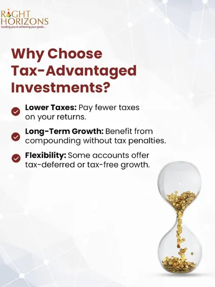 This infographic explains why investors should choose tax-advantaged investments. We highlight the key benefits: lower taxes on returns, long-term growth from compounding, and the flexibility of tax-deferred or tax-free growth.