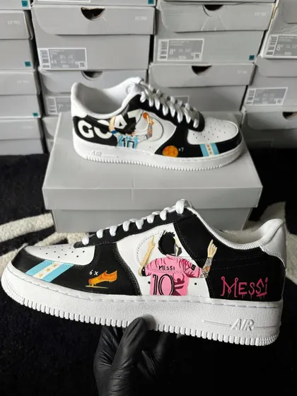 The club-themed Messi sneaker, featuring him in his iconic pink Inter Miami jersey.