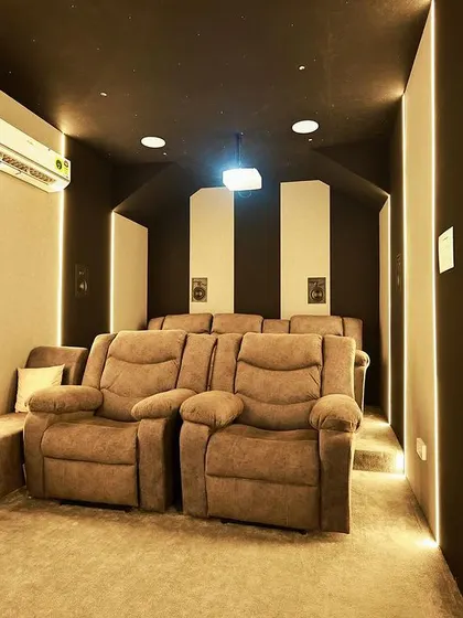 A duplicate of 99, this shot provides a comprehensive view of the room's layout and smart use of space.
