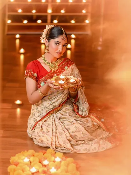 More examples from my portfolio of glamorous ethnic and festive makeup, showcasing a variety of styles, color palettes, and complete looks for different celebrations.