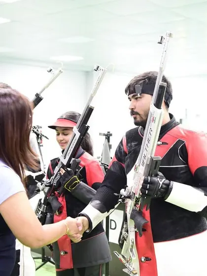 Another handshake, capturing the spirit of respect and competition at our event.