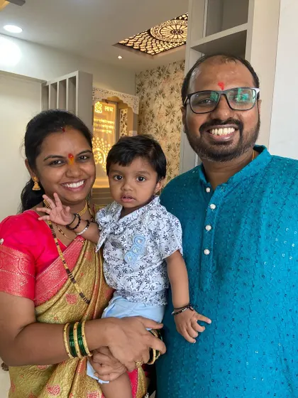 The happy Pakhare family in their new home. Their joy and excitement are contagious and make all the hard work worthwhile.