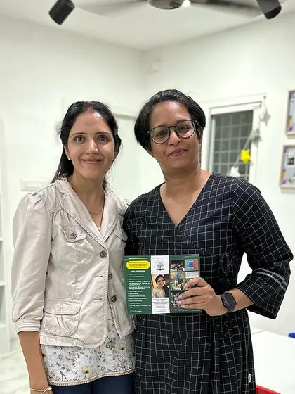 A photo with Aditi from Made for Kids Bookstore. Collaborating with passionate individuals and local businesses that share my values is a huge source of joy and inspiration.