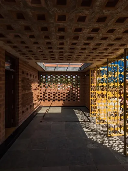A collection of images that further explore our fascination with light. These photos capture how skylights, courtyards, and jaali walls fill our buildings with dynamic patterns of light and shadow.