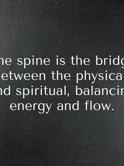 The spine is the bridge between our physical and spiritual selves. My practice focuses on balancing this connection to ensure a smooth flow of energy and vitality throughout the body.