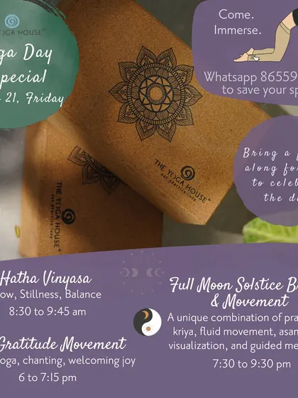 Our Yoga Day special, where we invite you to bring a friend for free. We believe the gift of yoga is best shared.
