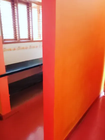 This shot highlights the texture and color of the wall in natural light, showing the quality of the paint job.