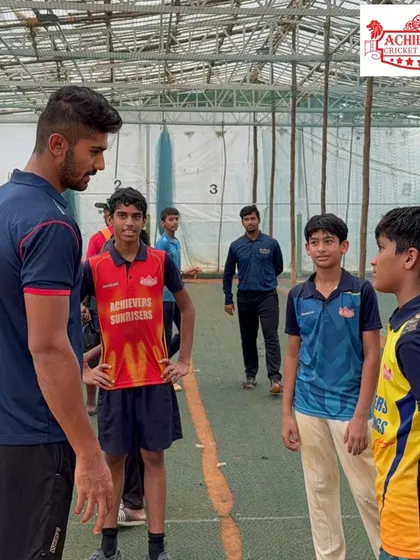 We believe in learning from the best. Here, our young cricketers get an invaluable opportunity to interact with IPL star Aman Khan during an indoor practice session, gaining insights from a professional's journey.