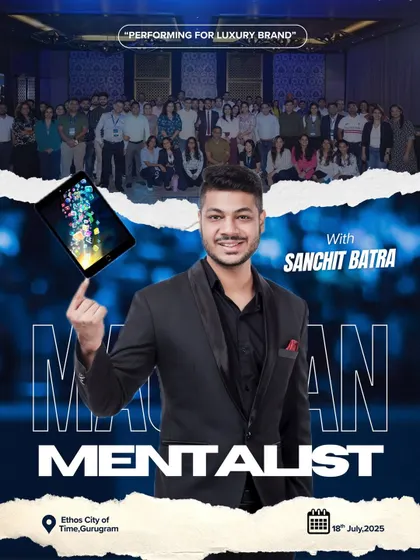 Getting ready to perform for a luxury brand in Gurugram. High-end events require a special touch.