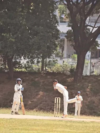 A series of high-quality photos from our Hyderabad tour, capturing bowling action, batting, and team photos.