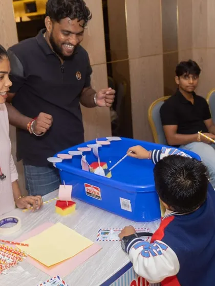 A science-based activity station, where kids can learn and play at the same time.